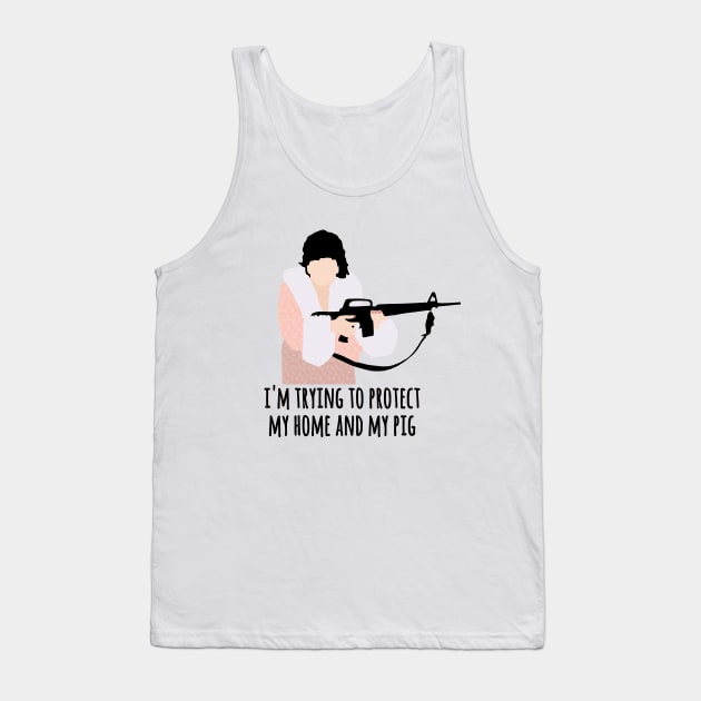 im trying to protect my home and my pig Tank Top by aluap1006